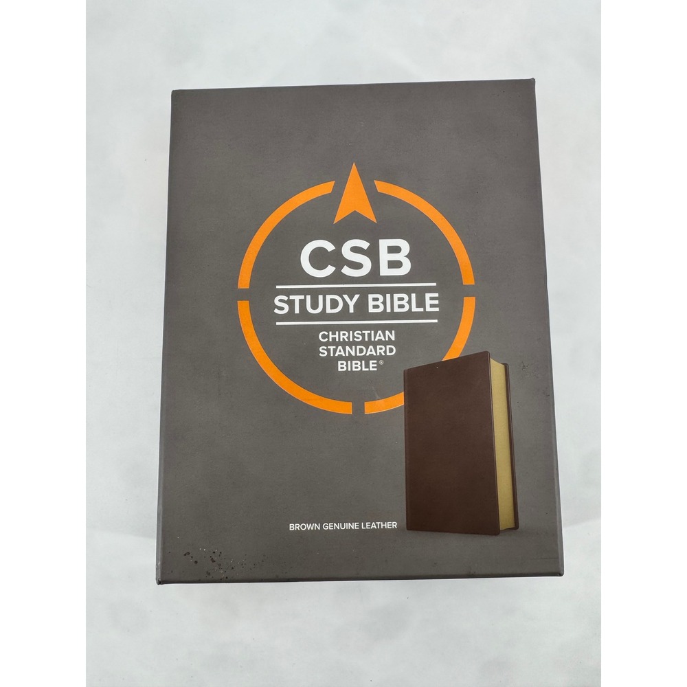 CSB Study Bible Holman Brown Genuine Leather Gold Edges 2020